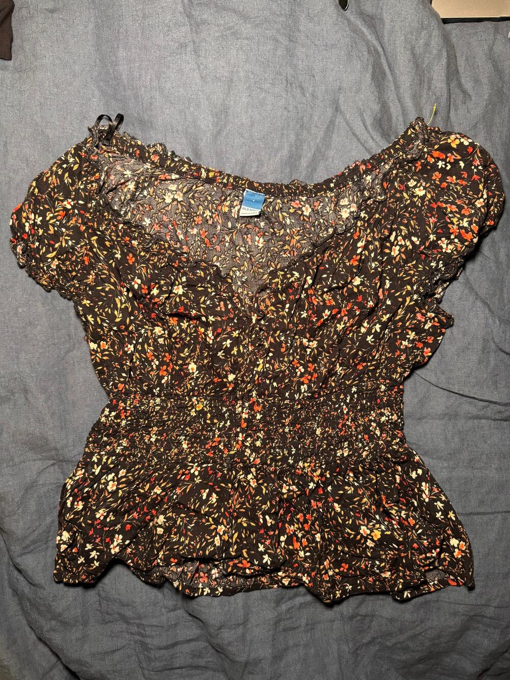 Old Navy Floral Print Blouse Size Small